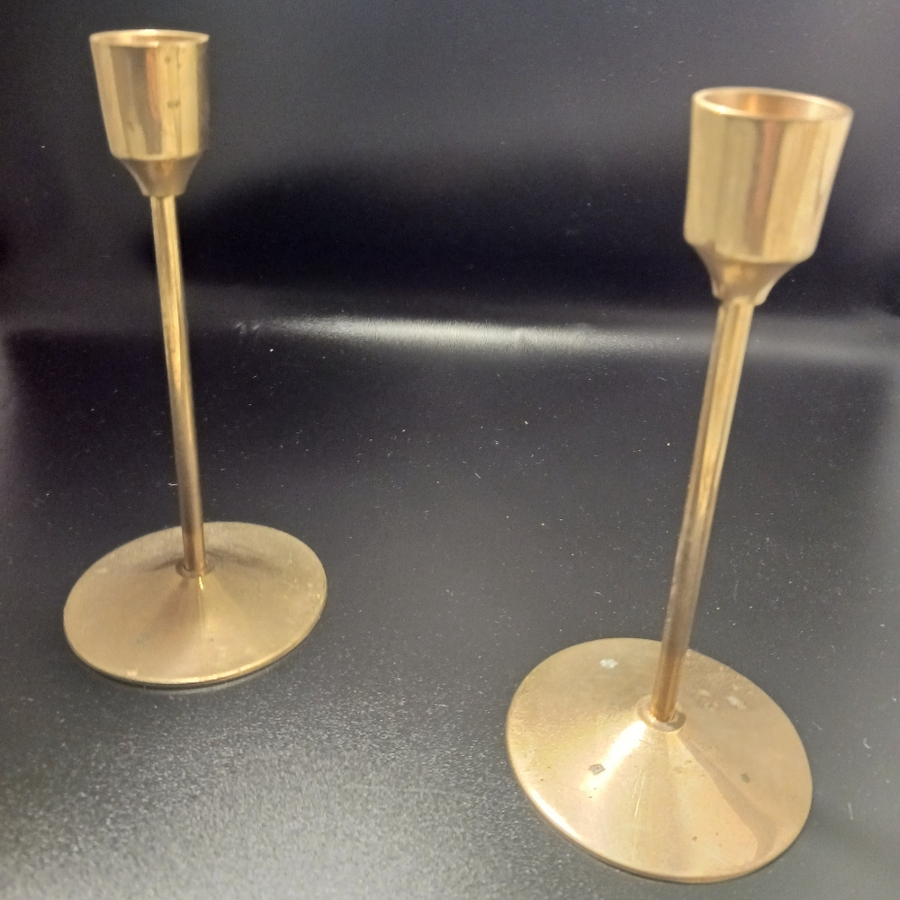 Pairof Faux Gold Candleabra